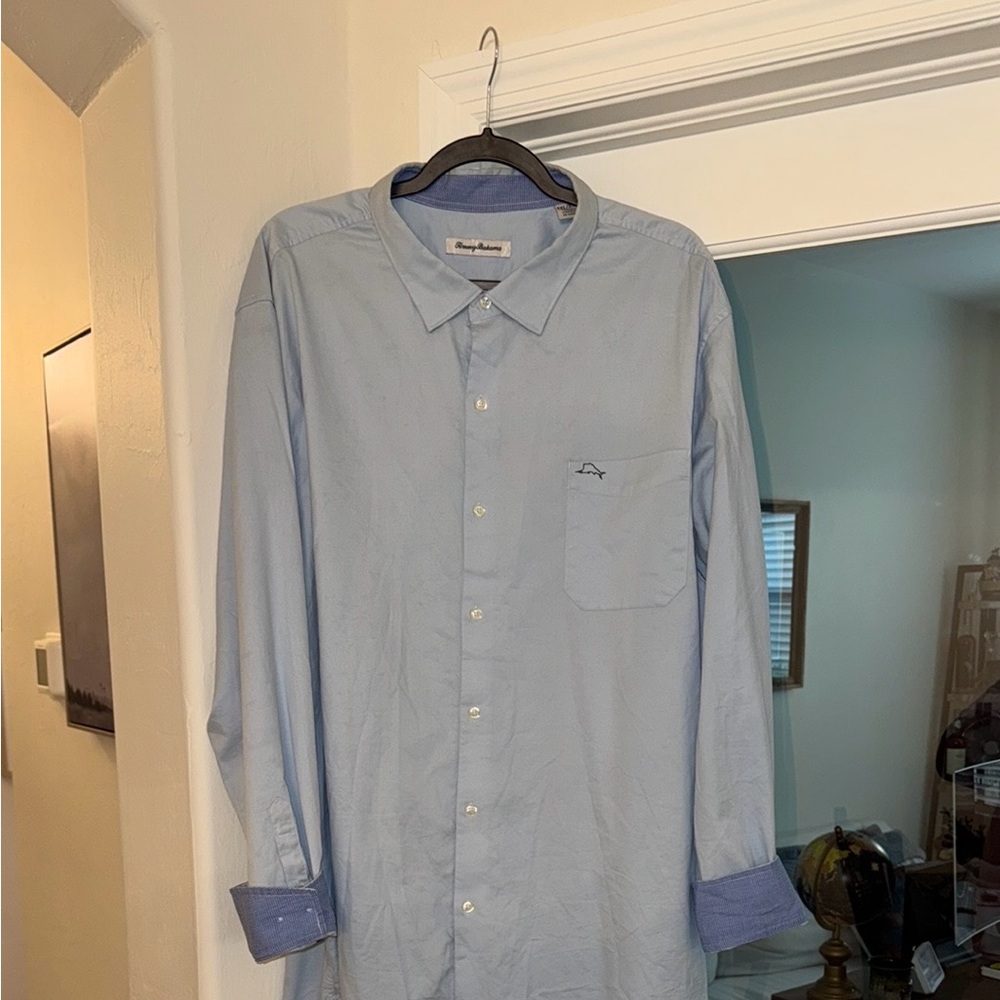 Tommy Bahama Blue Casual Button Down Shirt (IslandZone)